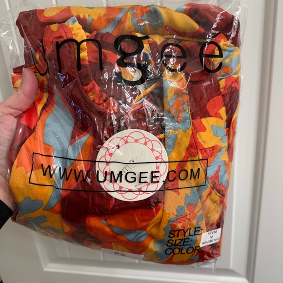 NWT Umgee Floral Long Sleeve Midi Dress sz M - Picture 8 of 8